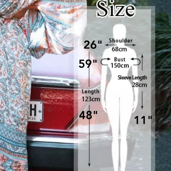 ⭕LAST ONE ⭕ 5⭐ rated ⭕Kimono Beach Cover Up - Picture 5 of 6